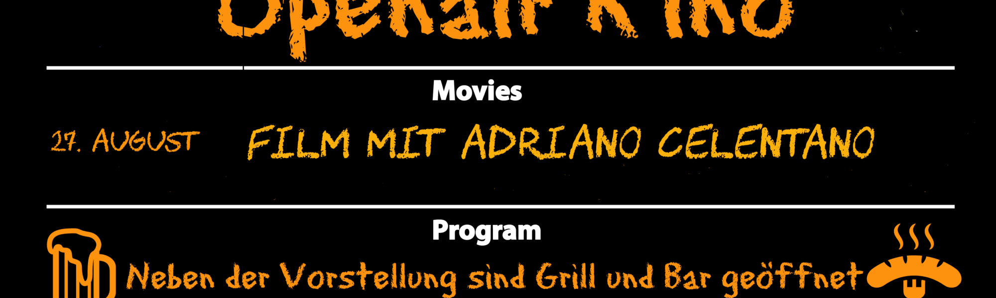 Einladung Open Air Kino auf dem Vorplatz Pfarrei Dreikönig